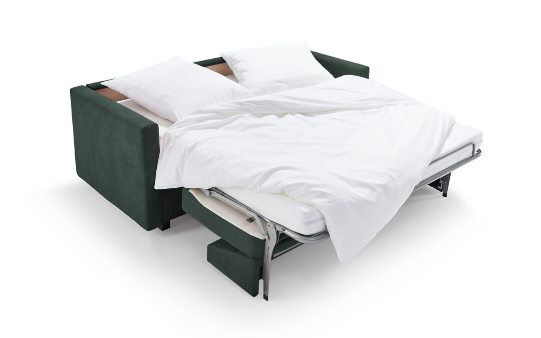 Dauerschlafsofa mit Matratze und Lattenrost